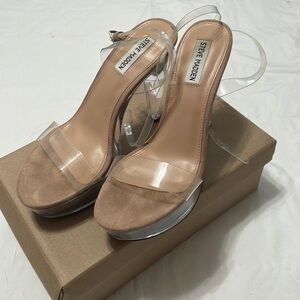 Steve Madden Clear Heels, Starie Rhinestone